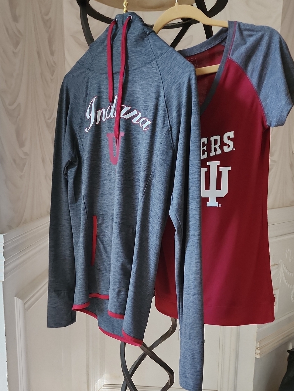 Indiana Hoosiers Grey & Crimson Hoodie and Tee Set